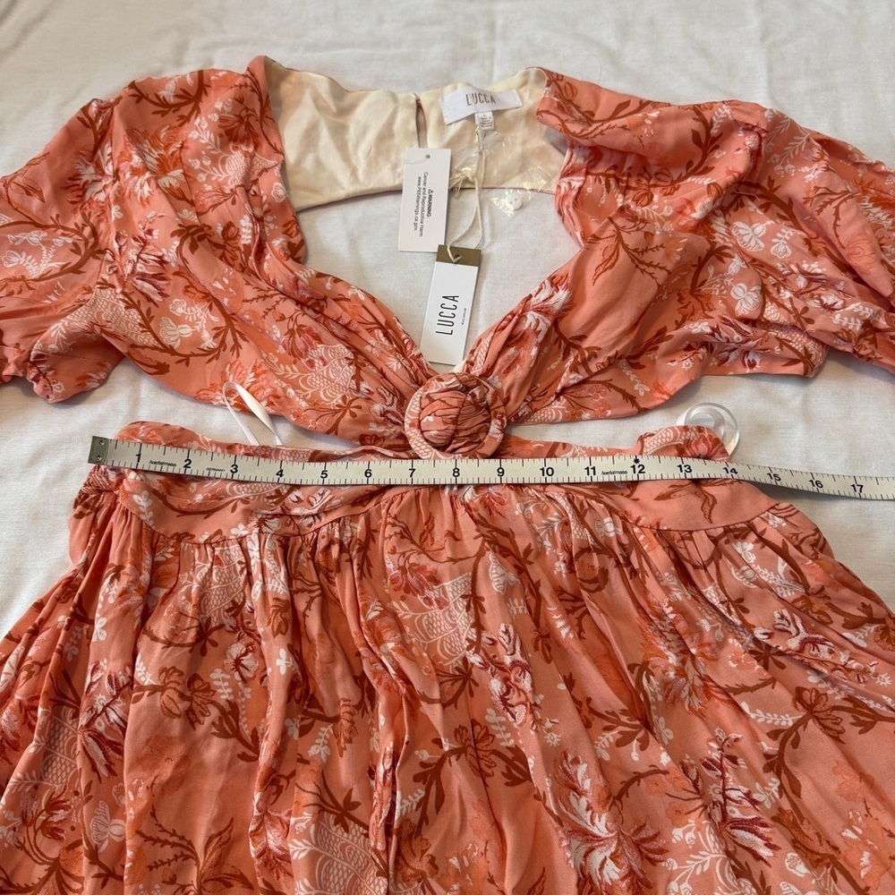 NEW Lucca Large Soraya Floral Cutout Maxi Dress ~ Boho Beach Tropical Vacation - Picture 7 of 10